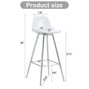 Stylish Upholstered Bar Chairs with Metal Legs