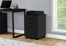 File Cabinet, Rolling Mobile Storage Drawers, Contemporary Office Cabinet by HouseOfZazla