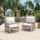 Set of 2 360° Swivel Bohemian Outdoor Lounge Chairs