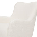 Nimbus - Curved Accent Chair - Ivory White by HouseOfZazla