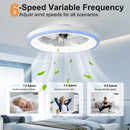 23.6" Modern RGB Ceiling Fan with Lights by HouseOfZazla