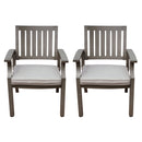 Outdoor Modern Aluminum Dining Chair with Cushion (Set of 2) by HouseOfZazla