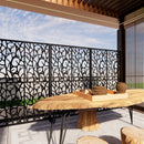 Metal Privacy Screen 3.8 Ft W x 6 Ft H Indoor Outdoor Divider by HouseOfZazla
