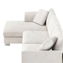 Modern Cloud Sectional Sofa L Shaped Luxury Couch Set With 2 Free Pillows 4 Seat With Oversized Chaise by HouseOfZazla