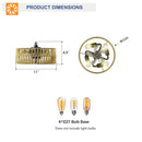 5 PCS Blades Ceiling Fan with Remote Control by HouseOfZazla