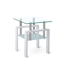 Tempered Glass Table With Storage by Unique Piece Furniture