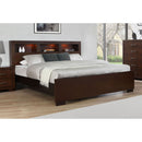 Queen Bed With Bookcase Headboard - Brown by HouseOfZazla