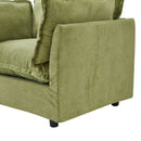 Modern Cozy Upholstered Armchair Sofa With Movable Ottoman by HouseOfZazla