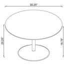 Ganso 3-piece Round Glass Top Coffee and End Table Set Black