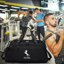 Gym Duffle Bag with Shoe Compartment & Wet Pocket 37L