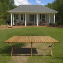 Multi-Function Wooden Foldable Portable Patio Dining Table, Indoor And Outdoor Universal - Natural by HouseOfZazla