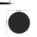 28" Inch Round Tempered Glass Table Top Black Glass 2/5 Inch Thick Beveled Polished Edge