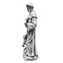 Magnesium Oxide Saint Statue With Lamb Weatherproof Religious Sculpture