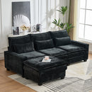 Modern Comfy L Shaped Sectional Sofa With Movable Ottoman by Unique Piece Furniture