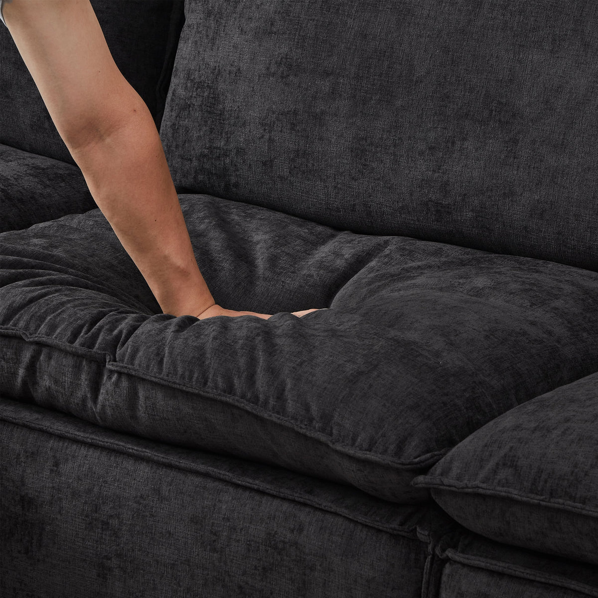 108.5" Modular Sectional L Shape Sofa with Movable Ottoman, photo 8 of 10