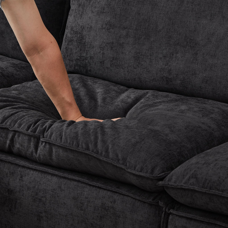 108.5" Modular Sectional L Shape Sofa with Movable Ottoman, photo 8 of 10