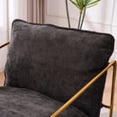 Upholstered Hanging Armchair With Arm Pocketsmetal Frame (Set of 2), Plated Craftsmanship, Crushed Foam Cushions And Skin-Friendly Woven Fabric For Living Room And Bedroom by HouseOfZazla