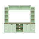 4-in-1 Entertainment Center Wall Unit with Bookshelf for TVs Up to 70"