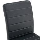 A set of 4 dining chairs, black dining chair set, PU material high backrest seats and sturdy leg chairs, suitable for restaurants, kitchens, and living rooms