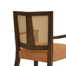 Mid Century Modern Arm Dining Chair Set With Rattan Backrest by HouseOfZazla