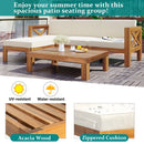 Topmax Outdoor Patio Wood 5-Piece Sectional Sofa Seating Group Set by HouseOfZazla