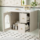 Wall-Mounted Bathroom Vanity Set With Sink, 2 Drawers And Soft-Close Door by Unique Piece Furniture