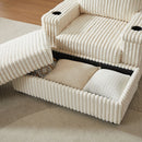 3 Seater Sofa With 2 Ottomans For Living Room by HouseOfZazla