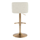 Toriano - Contemporary Adjustable Barstool Swivel With Rounded T Footrest (Set of 2) by HouseOfZazla