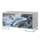 Liam Marble Paint Console Cabinet - Multi by HouseOfZazla