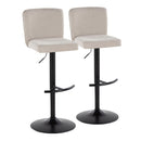 Henry - Contemporary Adjustable Barstool & Swivel With Rounded T Footrest (Set of 2) by HouseOfZazla