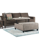 Harrison - Upholstered Coffee Table Storage Ottoman by HouseOfZazla