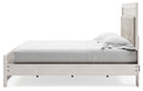 Altyra - King Panel Bed With Upholstered Headboard - White