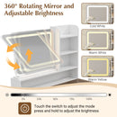 Makeup Vanity with LED Lighted Mirror