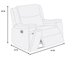 Modern Manual Motion Living Room Set With Hidden Cup Holders by HouseOfZazla