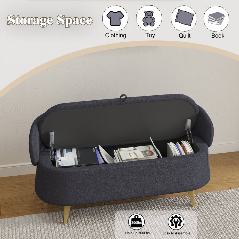 Walker Edison | Teddy Multi-Functional Bench Storage Loveseat