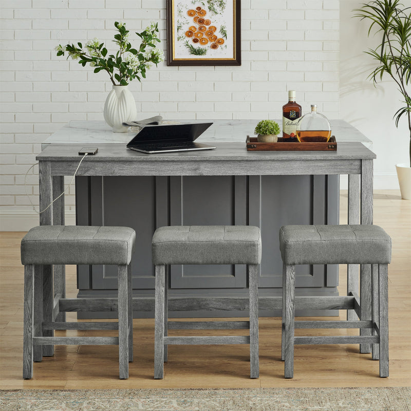 59 Inch Bar Table and Chair Set, photo 5 of 10