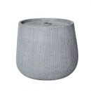12.99' Gray Polyresin Outdoor Water Fountain with LED Light