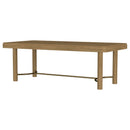 Benson - Extension Leaf Dining Table With Trestle Base - Sand by HouseOfZazla