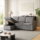 MH85.8' Sleeper Sofa, Sofa Bed - 2 in 1 Pull Out Sofa Bed with Storage Sofa, Sofa Sleeper with Pull Out Bed with Charging Port