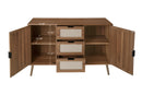 2 Door 3 Drawer Cabinet, Accent Storage Cabinet, Suitable for Living Room, Bedroom, Dining Room, Study