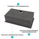 33" Undermount Kitchen Sink Single Bowl Ledge Workstation In 16 Gauge Stainless Steel - White by HouseOfZazla