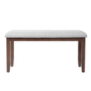 6 Piece Extendable Dining Table Set, Wood Table With Removable Leaf, 4 Upholstered Chairs And Bench - Cherry by HouseOfZazla