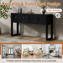 Geometric Carved Console Table With 3 Soft Close Drawers by HouseOfZazla