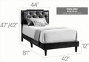 Button Tufted Bed Charming For Cozy Spaces by Unique Piece Furniture