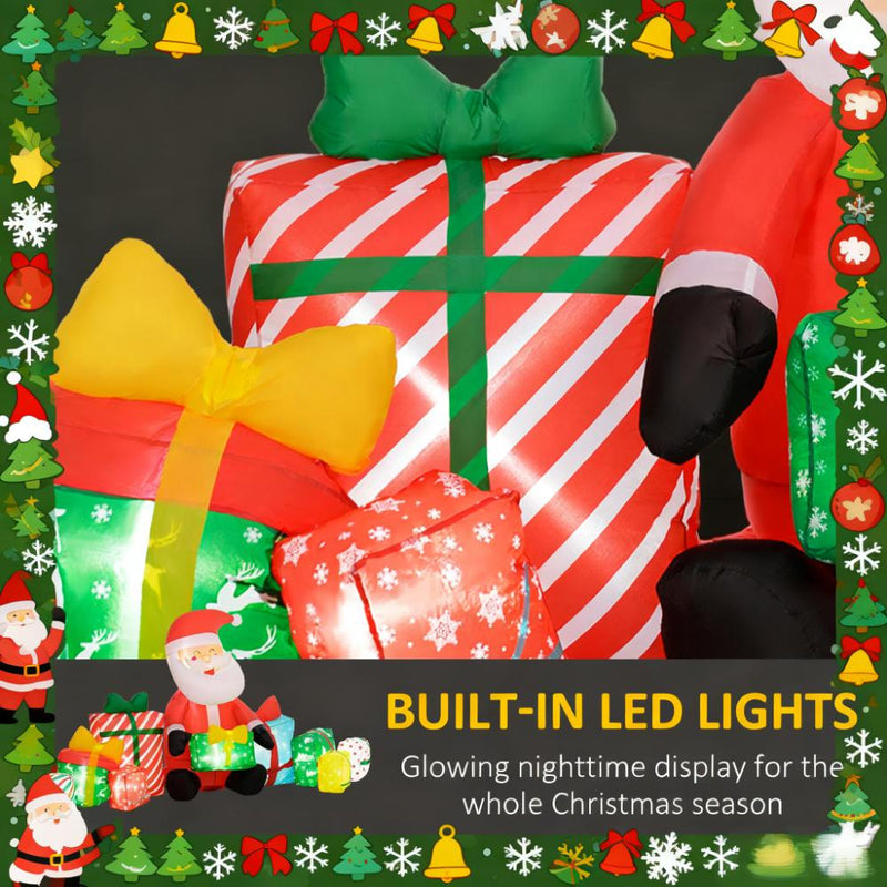 Inflatable Santa Claus And Gift Boxes Outdoor Display, photo 5 of 8