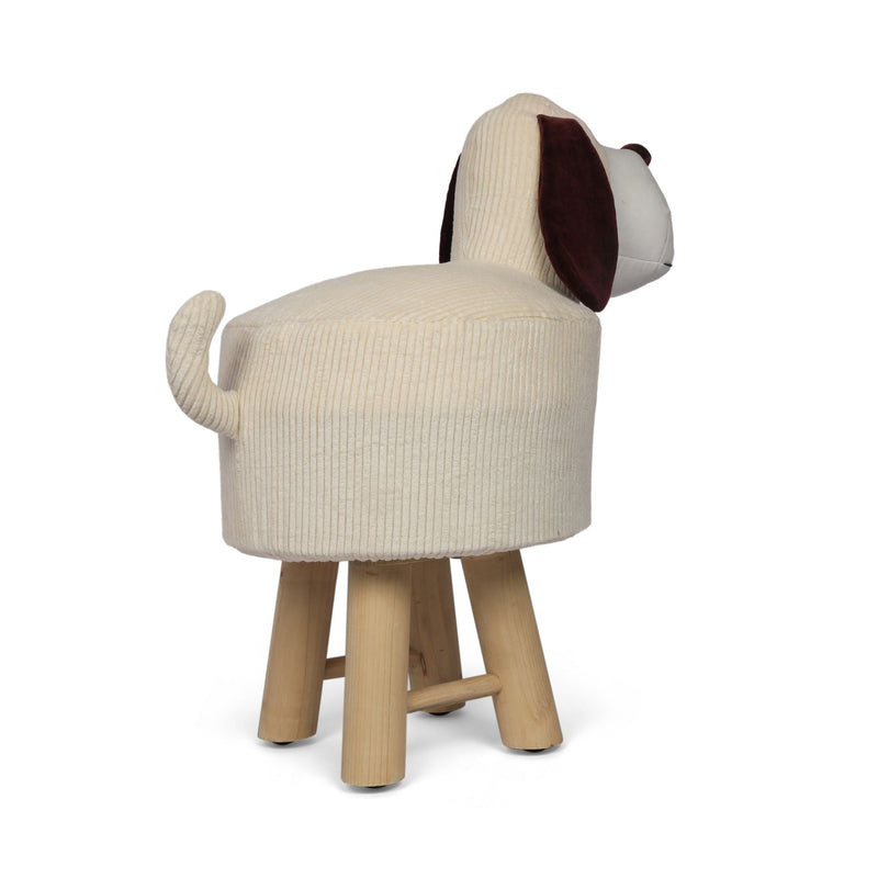 Walker Edison | Adorable Plush Dog Ottoman