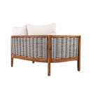 Outdoor Unique Tub Design 4-Seat Sofa Set with Woven Rope by HouseOfZazla