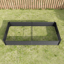 Raised Garden Bed Kit - Metal 7.6x3.7x0.98 ft Black by HouseOfZazla