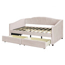 Upholstered Daybed With Two Drawers And Wood Slat by HouseOfZazla