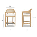 Americana - Mid-Century Modern Cane Back Counter Stool by HouseOfZazla